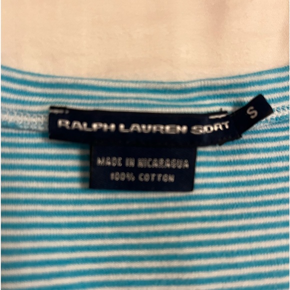 Blue with white stripes full length top - Picture 2 of 2